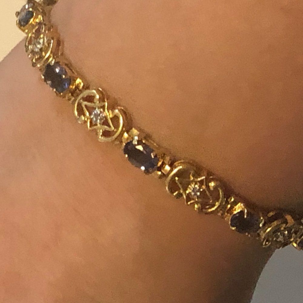QVC 925 CI Gold Plated Sterling Silver Bracelet